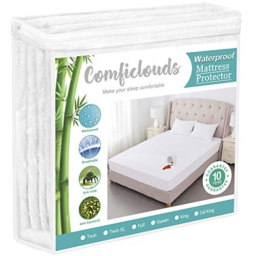 Full Size Bamboo Mattress Protector Premium Mattress Protector 100% Hypoallergenic Waterproof Mattress Pad Cover - Bamboo Terry Top - Fitted 8-21 Deep Pocket - Breathable Noiseless and Vinyl Free Full Size Bamboo Mattress Protector Premium Mattress Protector 100% Hypoallergenic Waterproof Mattress Pad Cover - Bamboo Terry Top - Fitted 8-21 Deep Pocket - Breathable Noiseless and Vinyl Free