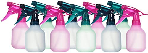 Empty Spray Bottle 8 oz_ Frosted Assorted Colors Pack of 10