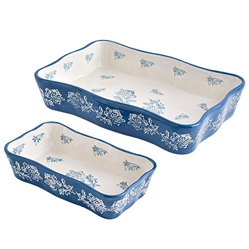 Wisenvoy Baking Dish Ceramic Bakeware Sets Lasagna Pan 2-pcs Casserole Dish Bakeware Baking Dishes Blue Baking Set Wisenvoy Baking Dish Ceramic Bakeware Sets Lasagna Pan 2-pcs Casserole Dish Bakeware Baking Dishes Blue Baking Set