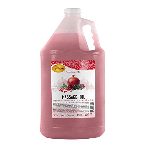 SPA REDI Pomegranate Massage Oil Made with Almond Oil Cotton Seed Oil Sunflower Oil Avocado Oil Essential Oils and Vitamin E 128oz Gallon SPA REDI Pomegranate Massage Oil Made with Almond Oil Cotton Seed Oil Sunflower Oil Avocado Oil Essential Oils and Vitamin E 128oz Gallon