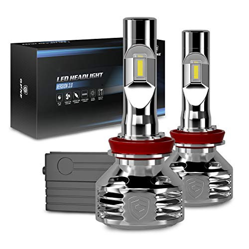 GPNE H11H8H9 LED Headlight Bulbs 56W 10000 Lumens Super Bright High Low Beam LED Fog Light with Superior CSP Chips 6000K Cool White IP68 Pack of 2