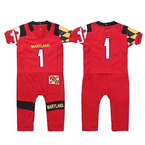 FAST ASLEEP NCAA Maryland Terrapins Boys Infant Football Uniform Pajamas 6-9 Months Red FAST ASLEEP NCAA Maryland Terrapins Boys Infant Football Uniform Pajamas 6-9 Months Red