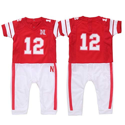 FAST ASLEEP NCAA Boys Infant Football Uniform Pajamas 6-9 Months Red FAST ASLEEP NCAA Boys Infant Football Uniform Pajamas 6-9 Months Red