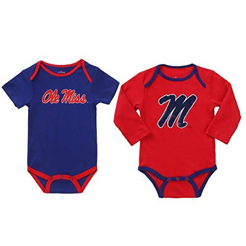 FAST ASLEEP NCAA Ole Miss Rebels 2 pcs Baby Bodysuits 9-12