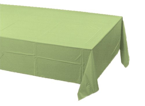 Creative Converting Touch of Color Plastic Table Cover, 54 by 108-Inch, Pistachio
