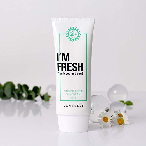 LANBELLE Natural Fresh Sun Cream SPF50 PA Oxybenzone-Free Octinoxate-Free Long-Lasting Protection 100% Mineral-Based Sunscreen Kbeauty Made in Korea LANBELLE Natural Fresh Sun Cream SPF50 PA Oxybenzone-Free Octinoxate-Free Long-Lasting Protection 100% Mineral-Based Sunscreen Kbeauty Made in Korea