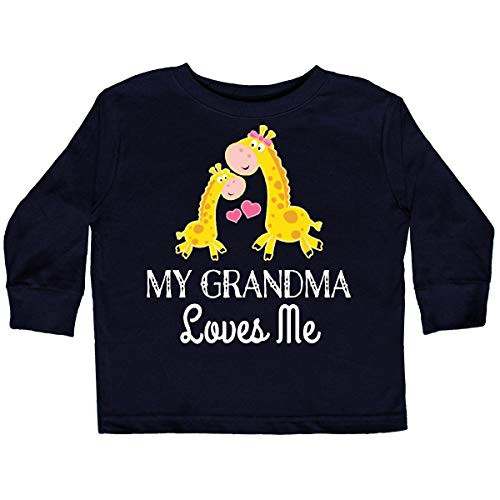 inktastic Grandma Loves Me Girls Toddler Long Sleeve T-Shirt 2T Black 28cd6