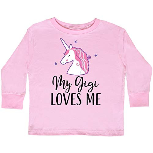 inktastic My Gigi Loves Me Unicorn Toddler Long Sleeve T-Shirt 2T Pink 2b4c7