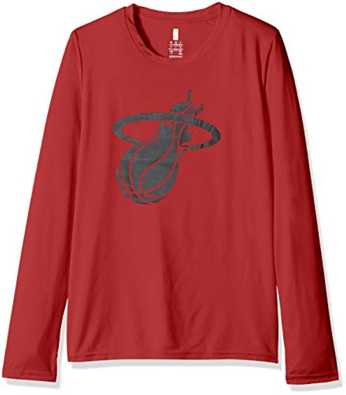 NBA by Outerstuff NBA Kids and Youth Boys Miami Heat Defensive Long Sleeve Dri Tek Tee Cardinal Youth Large14-16 NBA by Outerstuff NBA Kids and Youth Boys Miami Heat Defensive Long Sleeve Dri Tek Tee Cardinal Youth Large14-16