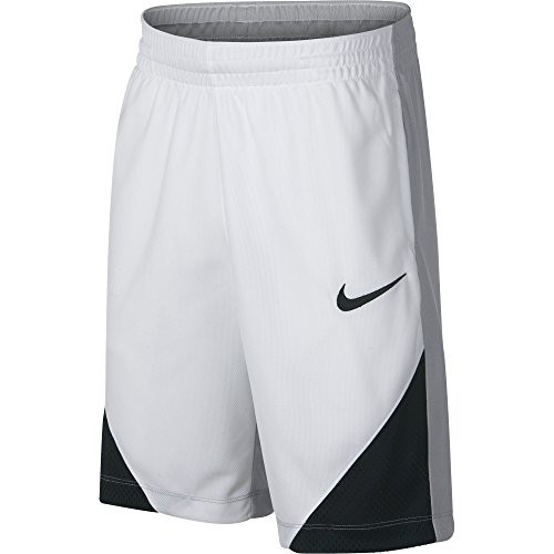 NIKE Boys Assist Basketball Shorts WhiteWolf GreyBlackBlack X-Small
