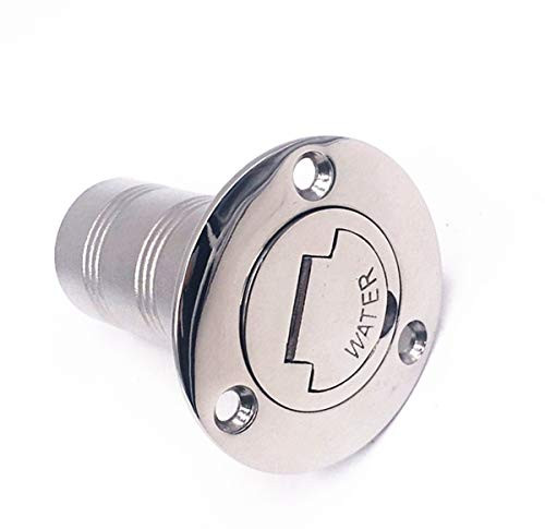 NRC and XRC 1-1238mm OR 250MM Boat Water Deck FillFiller with Keyless Cap Marine 316 Stainless Steel Hardware for Boat Yacht Caravan