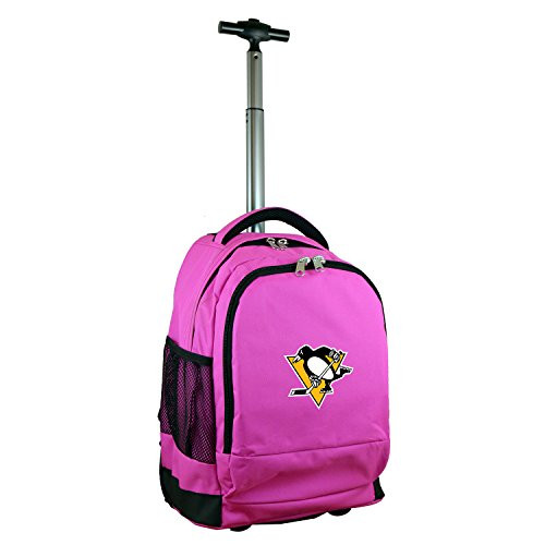 NHL Pittsburgh Penguins Wheeled Backpack 19-inches Pink