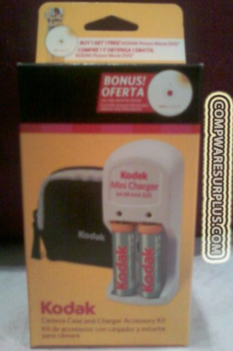 Kodak 2 AA NiMH Rechargeable Batteries and Mini Charger
