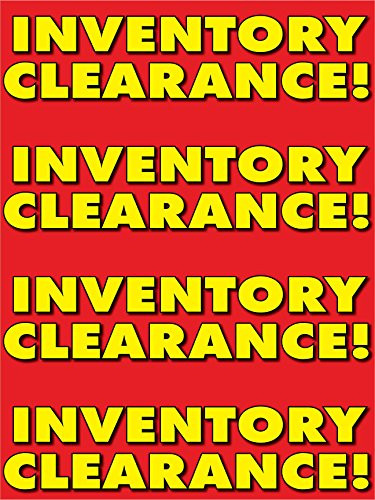 Inventory Clearance Retail Display Sign 18w x 24h