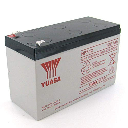 Yuasa NP7-12 12V7Ah Sealed Lead Acid Battery with F1 Terminal