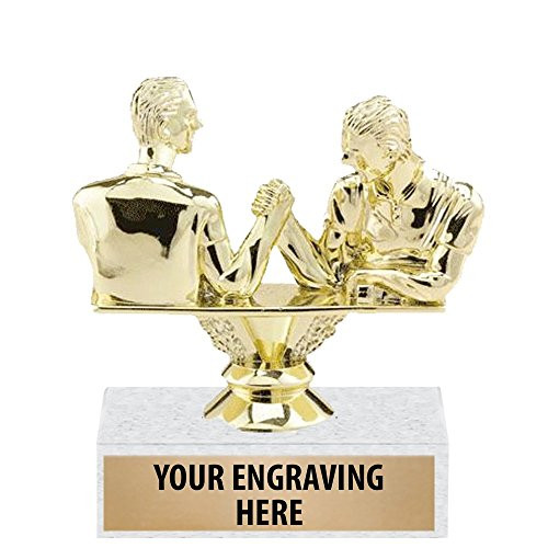 Arm Wrestling Trophies - 6 Double Male Arm Wrestle Trophy Award Prime