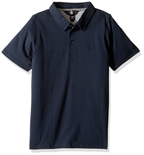 Volcom Boys Wowzer Short Sleeve Polo Shirt Navy 1 6
