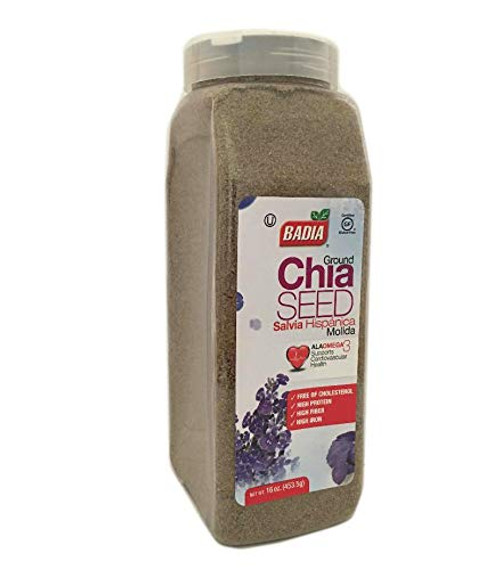 2 PACK Ground Chia Seed Powder Fiber  Salvia en Polvo Molida Kosher 2x16 oz