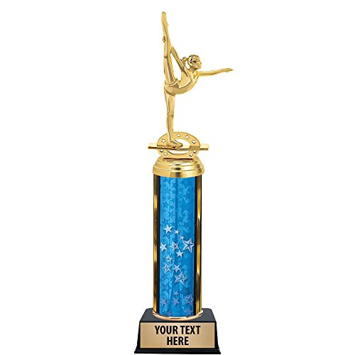 11 Gold Gymnastics Leghold Trophies - Girls Gymnastics Trophy Award with Custom Engraving Prime