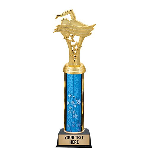 Crown Awards 11 Swimming Trophies - Star Swimmer Trophy with Customized Text Prime