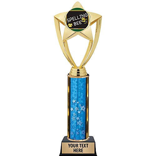 Crown Awards Spelling Trophies 11 Gold Star Spelling Bee Trophy with Engraving Included Prime Crown Awards Spelling Trophies 11 Gold Star Spelling Bee Trophy with Engraving Included Prime