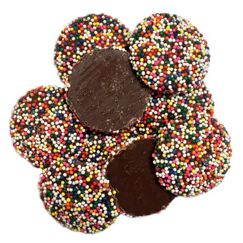 Guittard Milk Chocolate Non-Pareils from OliveNation Rainbow Colors Decorating Topping - 16 ounces