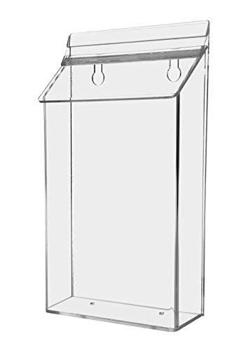 Marketing Holders Outdoor Flyer Brochure Pamphlet Tri Fold Bi Fold Holder Display Wall Mount Box 6w x 9h Lot of 1