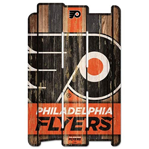WinCraft NHL Philadelphia Flyers Wood Fence Sign Black