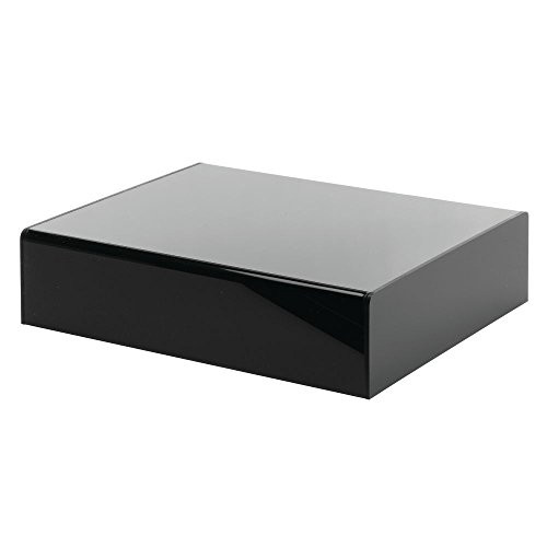 HUBERT Modular Black Acrylic Riser - 12L x 9 34W x 3H