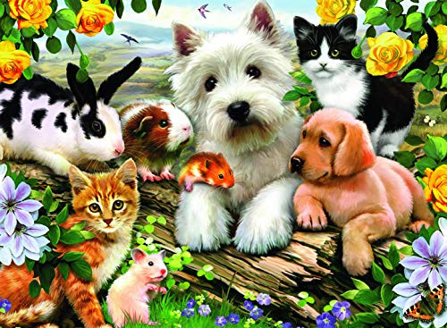 Ravensburger Happy Animal Buddies - 300 Piece Jigsaw Puzzle for Kids  Every Piece is Unique, Pieces Fit Together Perfectly