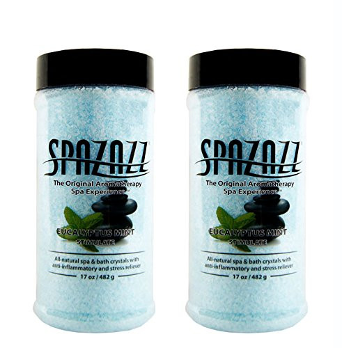 Spazazz Aromatherapy Spa and Bath Crystals Originals Eucalyptus Mint 17 oz 2 Pack