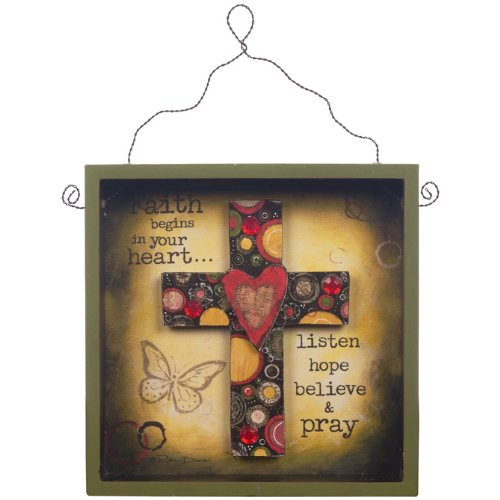Carson Home Accent Shadow Box Faith Begins