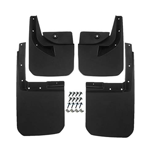 Set of 4 Front and Rear Mud Flaps Splash Guards Kit for 2018-2019 Jeep JL Wrangler