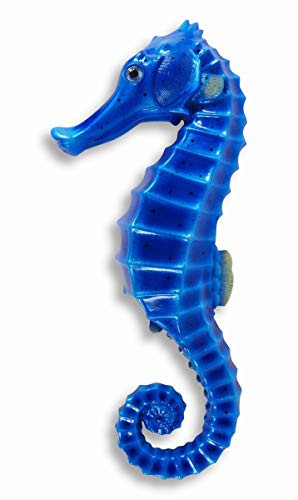 LX Handpainted Seahorse Wall Mount Decor Plaque 6" Blue