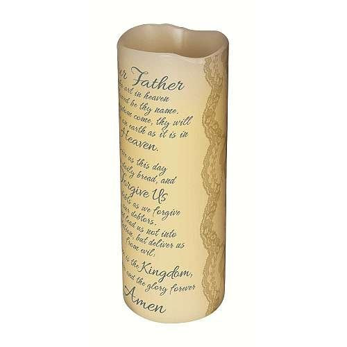 Carson Home Accents CHA10405 Lord's Prayer Scented Flameless Candle