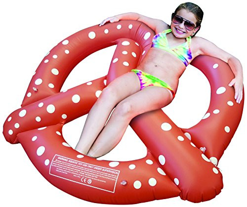 Playtek PT8002 Giant Pretzel Swim Fun Inflatable Floating Seat