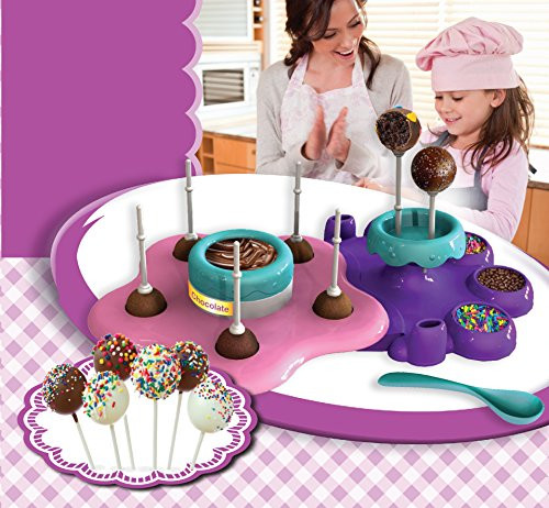 AMAV Toys 4120 Cake Pops Maker Toy Activity Set Using Microwave Baking - DIY Make Your Own Delicious Treat - Edible Sweet Art