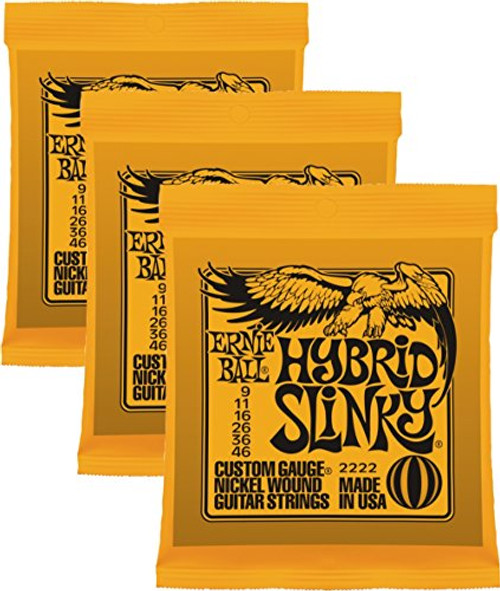 Ernie Ball 2222 Nickel Regular Slinky Orange Electric Guitar Strings 3 Pack Ernie Ball 2222 Nickel Regular Slinky Orange Electric Guitar Strings 3 Pack