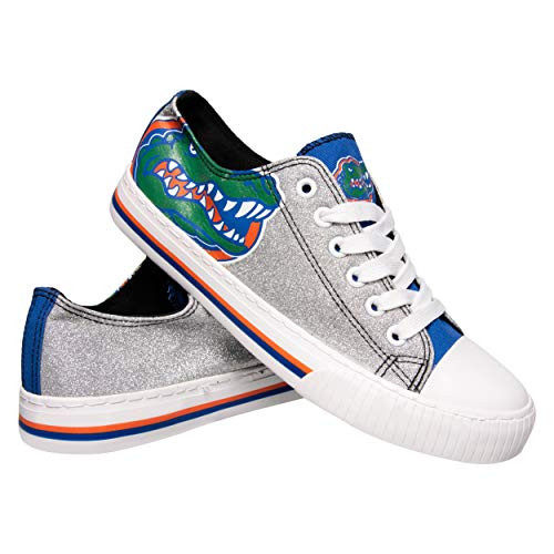 FOCO NCAA Florida Gators Womens Glitter Low Top Canvas Shoesglitter Low Top Canvas Shoes Team Color 9X-Large