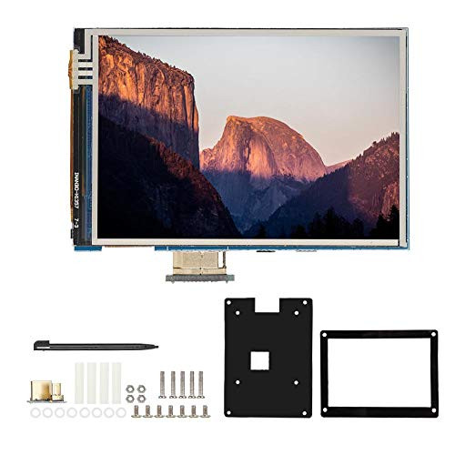 Gaming Monitor Touchscreen Monitor 3_5 inch 1080P LCD Touch Screen Display HDMI Monitor with Black Acrylic Case Kit for Raspberry Pi 4B
