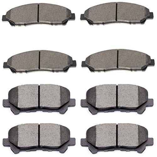 SCITOO Ceramic Front Rear Disc Brake Pad Set fit for 2007-2013 Acura MDX 2010-2013 Acura ZDX 2009-2011 Honda Pilot