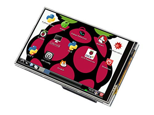 Waveshare 4inch RPi LCD C 480x320 Resolution Touch Screen TFT Display Designed for Any Revision of Raspberry Pi 4 125MHz High-Speed SPI Directly-pluggable