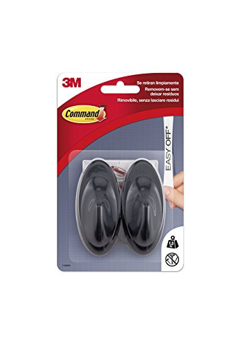 Command 17087Q - Pack of 2 Hooks Medium Colour Grey Anthracite