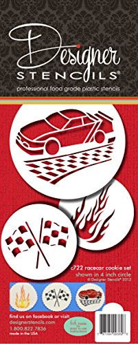 Racecar Cookie Stencil Set by Designer Stencils
