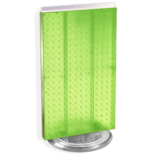 Azar 700513-GRE Pegboard Two-Sided Counter Display Green Translucent Pegboard