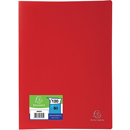 Exacompta Soft PP Display Book A4 60 Pockets - Red
