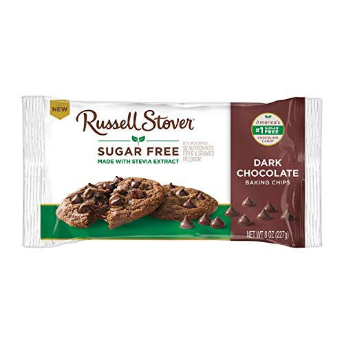 Russell Stover Sugar Free Dark Chocolate Baking Chips 8 oz bag