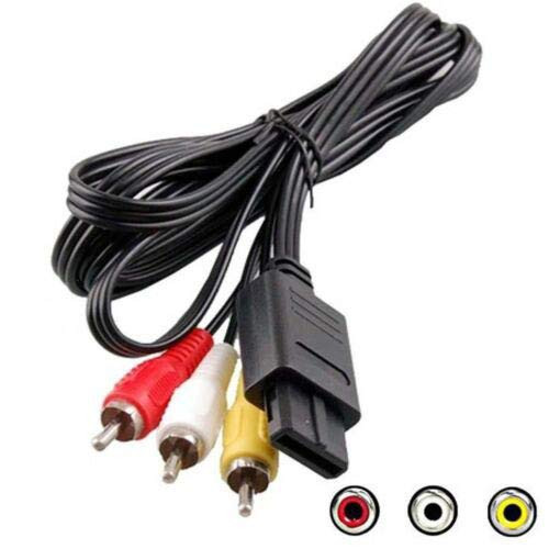 Noceur Gaming Retro Replacement AV Composite Cable SNES N64 Gamecube GC