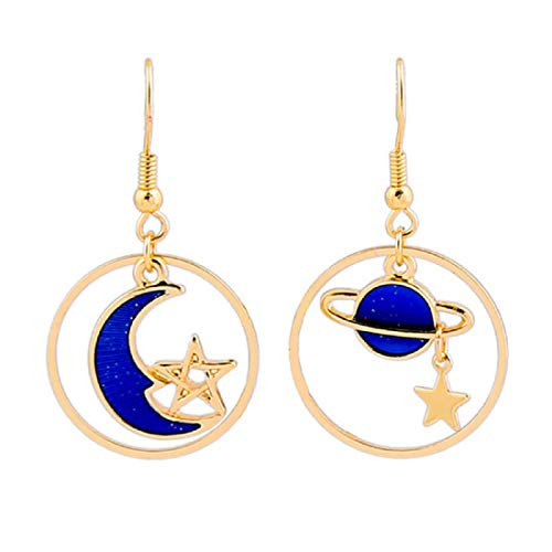 TianBo Enamel Moon Star Earth Planet Drop Hook Earrings Long Pendant Dangle Jewelry for Woman Girls Earrings-03 TianBo Enamel Moon Star Earth Planet Drop Hook Earrings Long Pendant Dangle Jewelry for Woman Girls Earrings-03