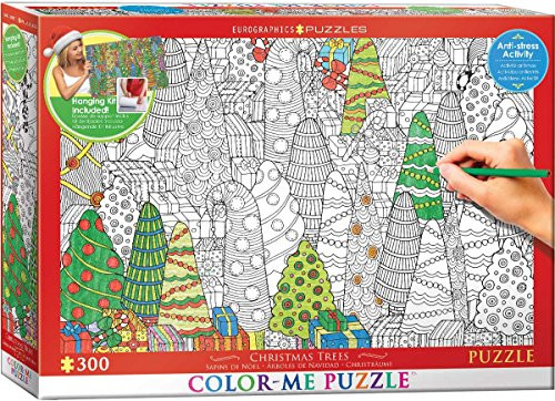 EuroGraphics Christmas Trees Color Me Puzzle (300 Pieces)